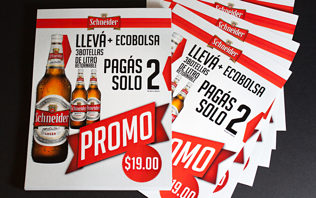 Diseño de Flyers para Cerveza Schneider okdesign