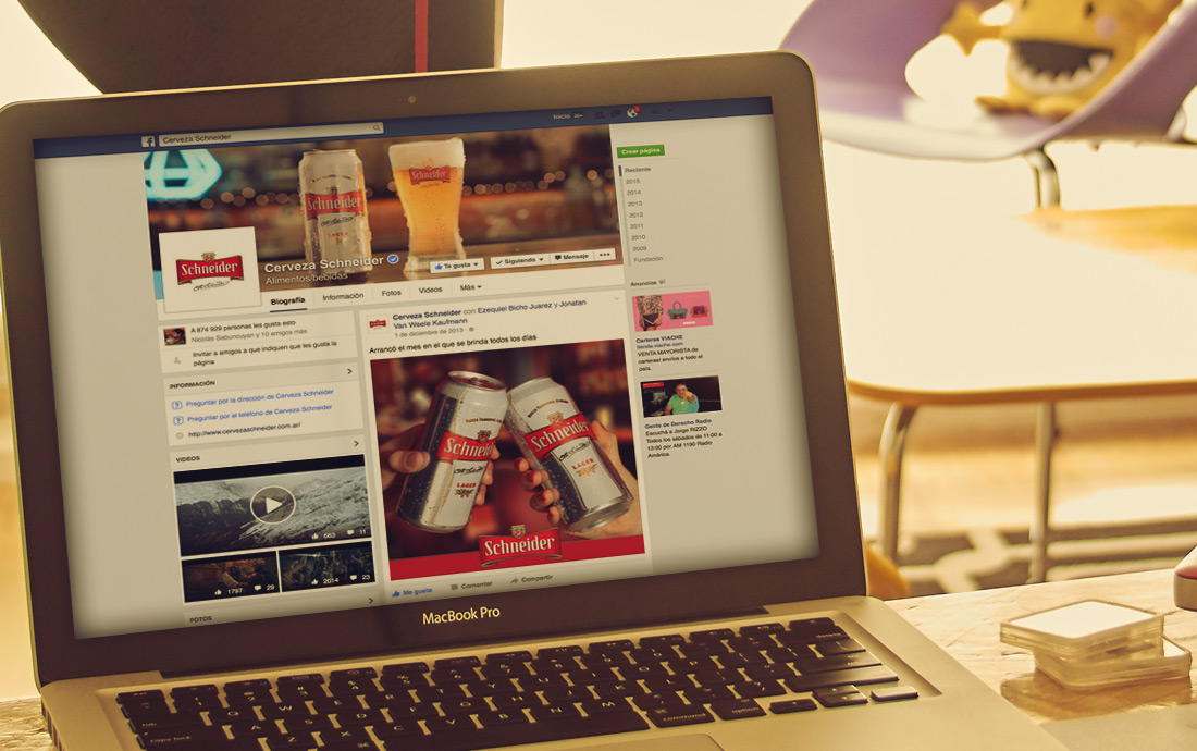 Contenido para Redes sociales para Cerveza Schneider Okdesign